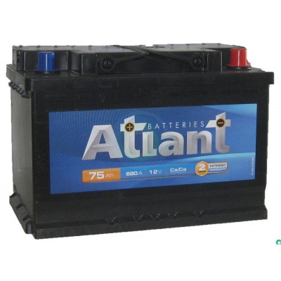 Аккумулятор ATLANT BLACK 75Ач R+ EN660A 278x175x190 ZLN3053U0551B0 B13