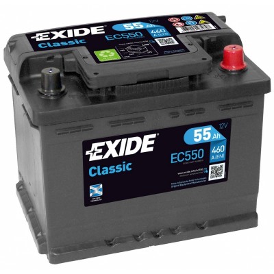 Аккумулятор EXIDE CLASSIC EC550 55Ач R+ EN460A 242x175x190 B13