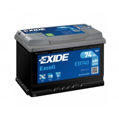 Аккумулятор EXIDE EXCELL EB740 74Ач R+ EN680A 278x175x190 B13