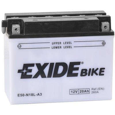 Аккумулятор EXIDE Standart E50-N18L-A3 20Ач R+ EN260A 205x90x162 B00