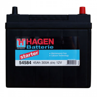 Аккумулятор Hagen 45Ач R+ EN330A 237x127x227 54584 B00