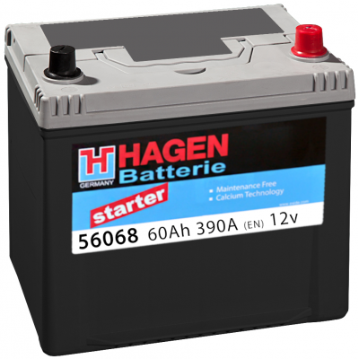 Аккумулятор Hagen 60Ач R+ EN480A 230x173x220 56068 B01